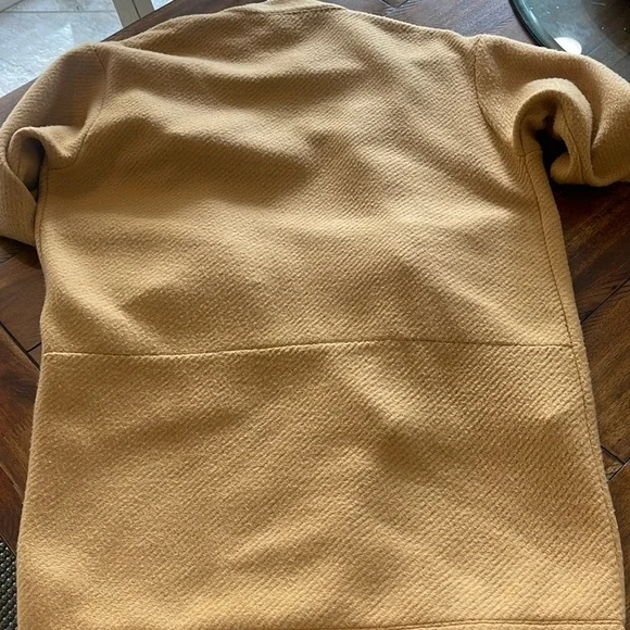 Express Yellow Mustard Open Cardigann duster size pea coat small petite SP - Picture 9 of 11